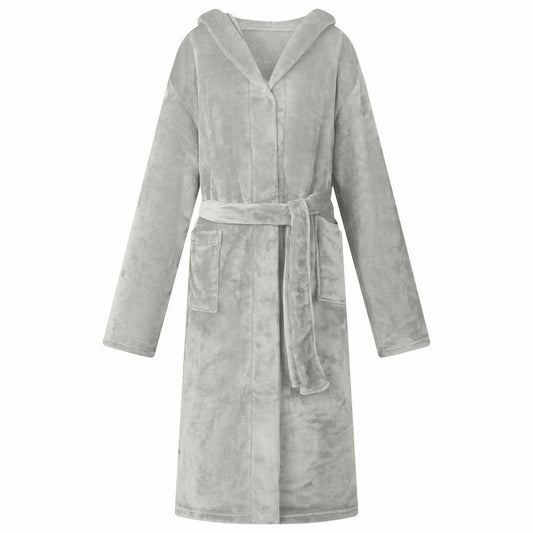 Badjas Hoodie Grijs m Flanel is nu te koop bij PeponiXL, paradijselijk wonen!