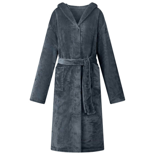 Badjas Hoodie Marineblauw s Flanel is nu te koop bij PeponiXL, paradijselijk wonen!