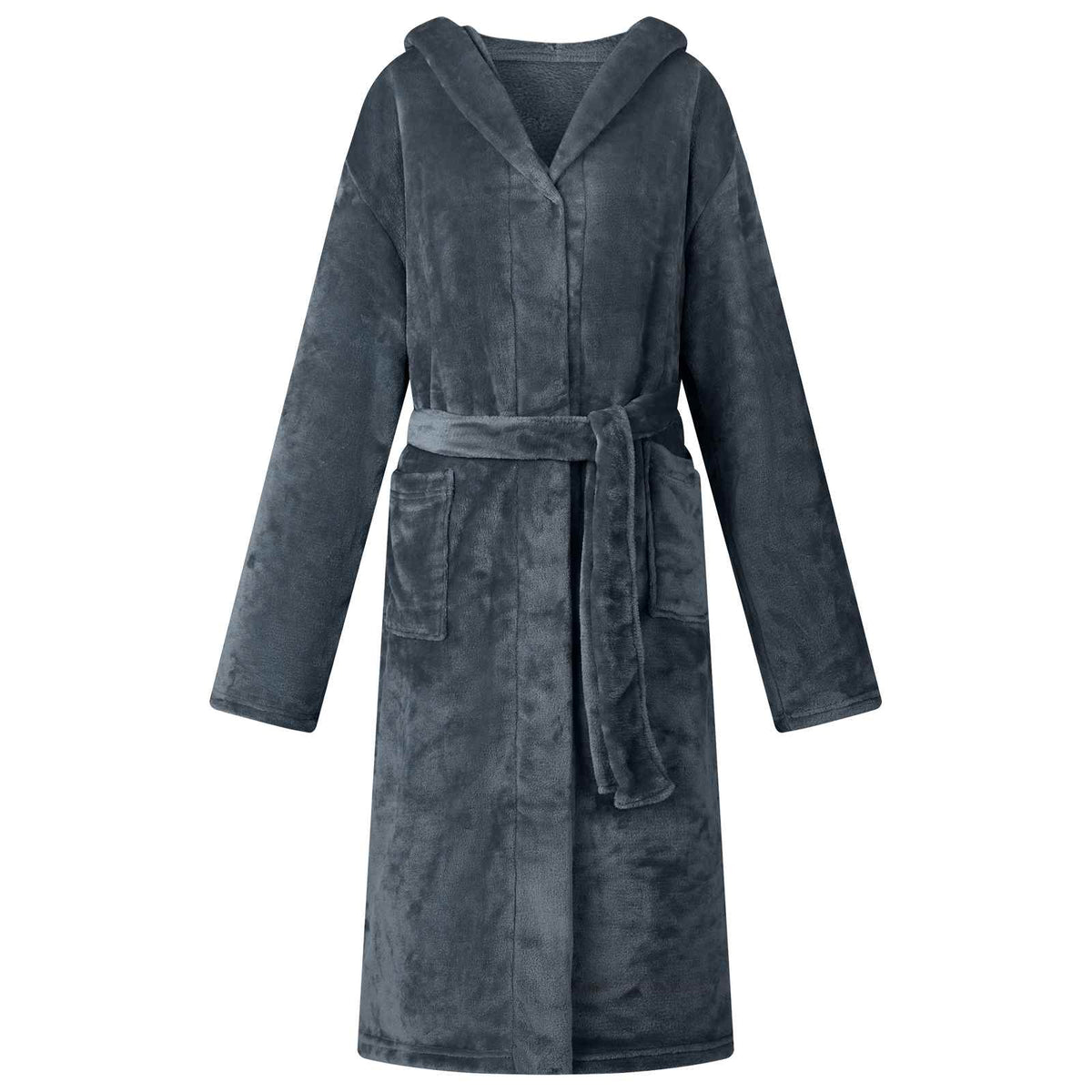 Badjas Hoodie Marineblauw l Flanel is nu te koop bij PeponiXL, paradijselijk wonen!