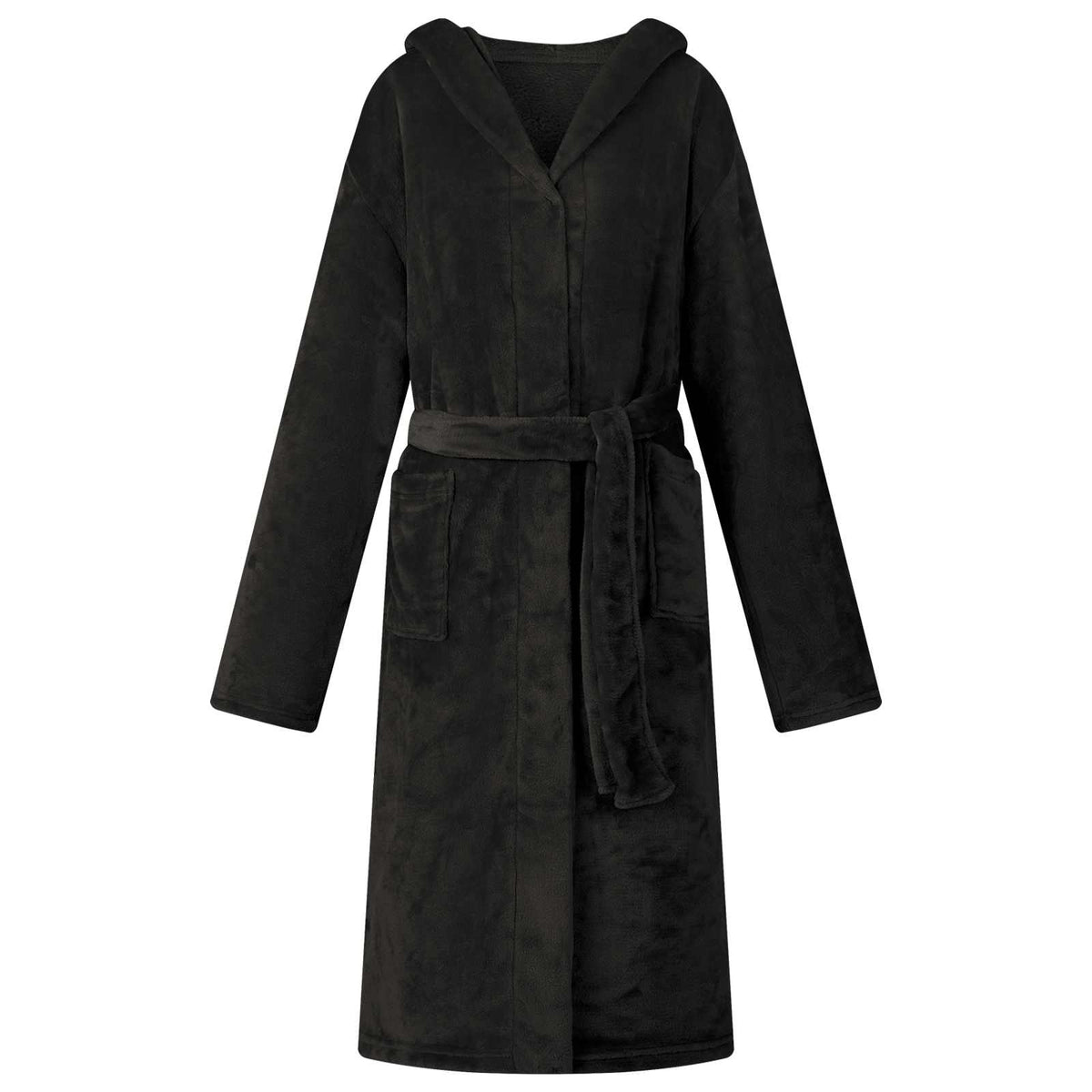 Badjas Hoodie Zwart s Flanel is nu te koop bij PeponiXL, paradijselijk wonen!