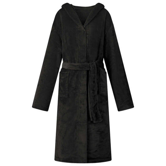 Badjas Hoodie Zwart m Flanel is nu te koop bij PeponiXL, paradijselijk wonen!