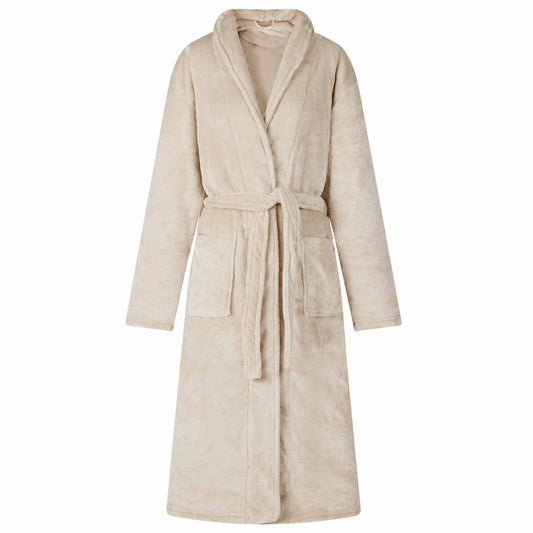 Badjas zonder Kap Beige xxxl Flanel is nu te koop bij PeponiXL, paradijselijk wonen!