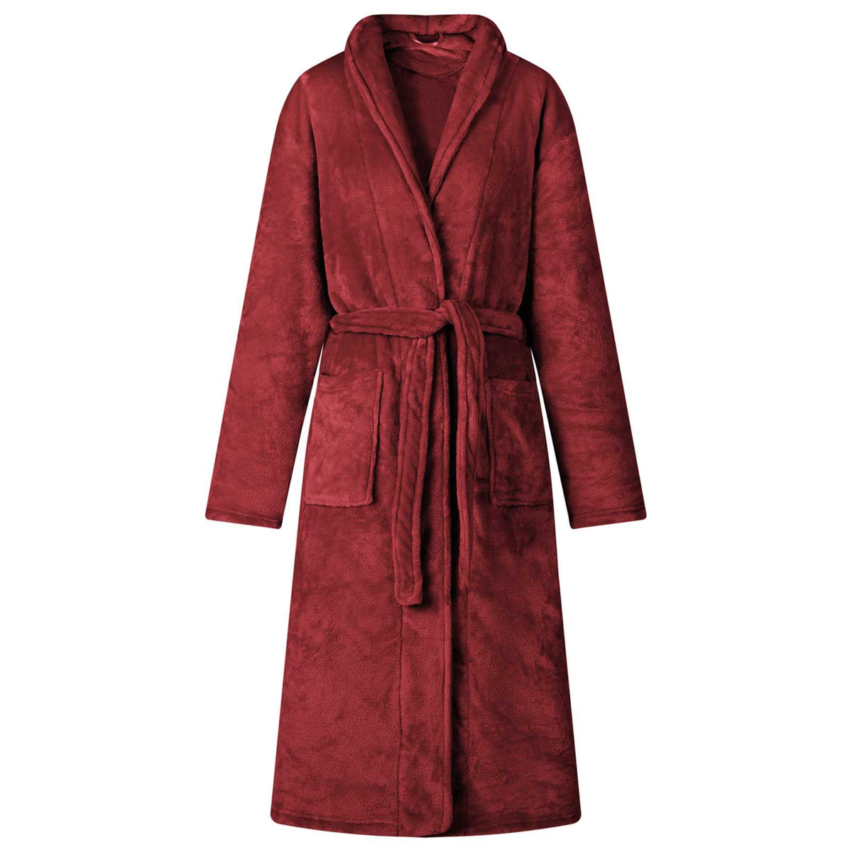 Badjas zonder Kap Bordeaux Rood m Flanel is nu te koop bij PeponiXL, paradijselijk wonen!