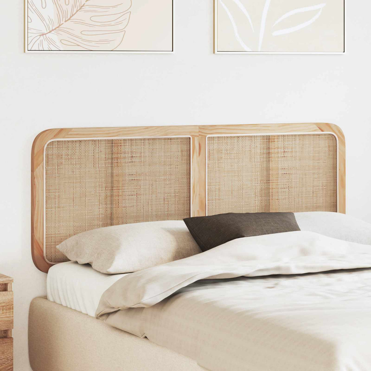 Hoofdbord met hoofdeinde Naturel 140 x 55 x 3 cm Rattan is nu te koop bij PeponiXL, paradijselijk wonen!