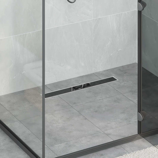 Doucheafvoer Glasdeksel met 360° Sifon Zwart 60 cm is nu te koop bij PeponiXL, paradijselijk wonen!