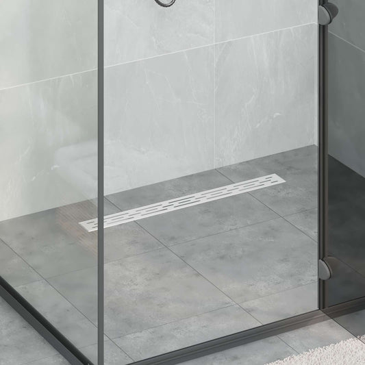 Doucheafvoer met Lijndesign Zilver 70 cm Roestvrij staal 304 is nu te koop bij PeponiXL, paradijselijk wonen!