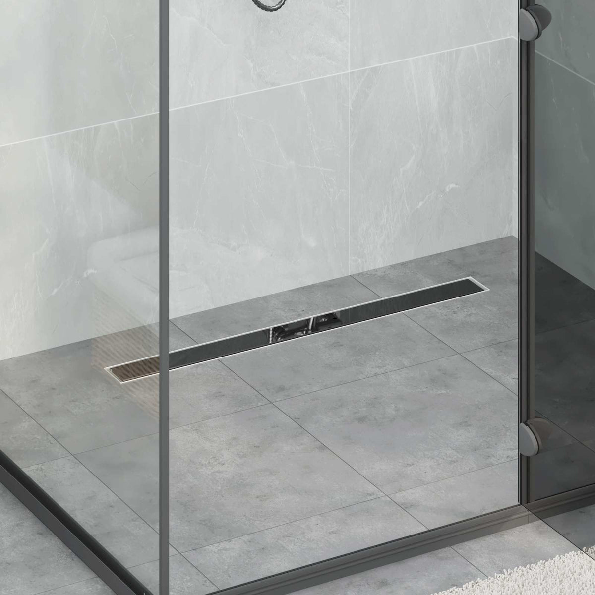 Doucheafvoer Glasdeksel met 360° Sifon Zwart 80 cm is nu te koop bij PeponiXL, paradijselijk wonen!
