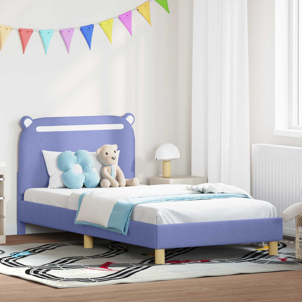Bedframe voor kinderen met hoofdbord Jeans Blauw 80 x 200 cm is nu te koop bij PeponiXL, paradijselijk wonen!