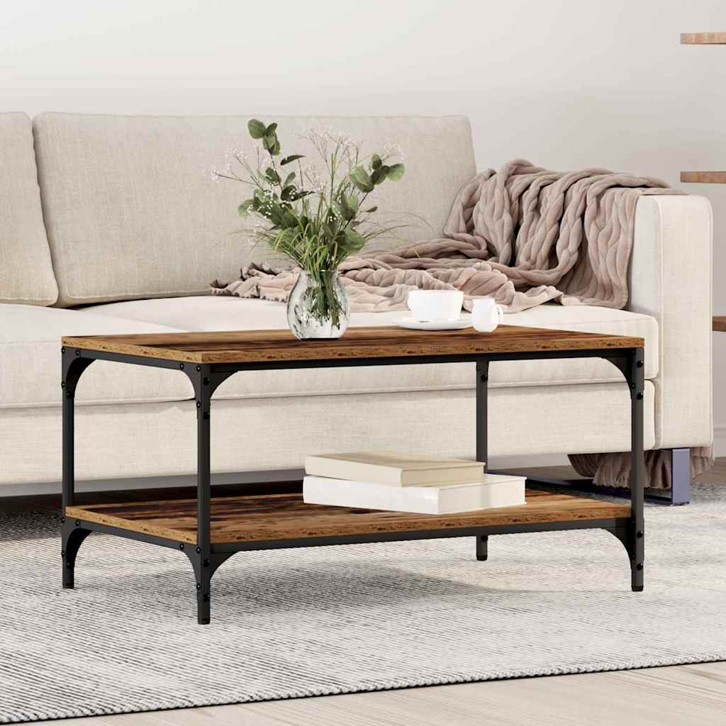 Salontafel Oud Hout 80 x 50 x 40 cm Bewerkt hout is nu te koop bij PeponiXL, paradijselijk wonen!
