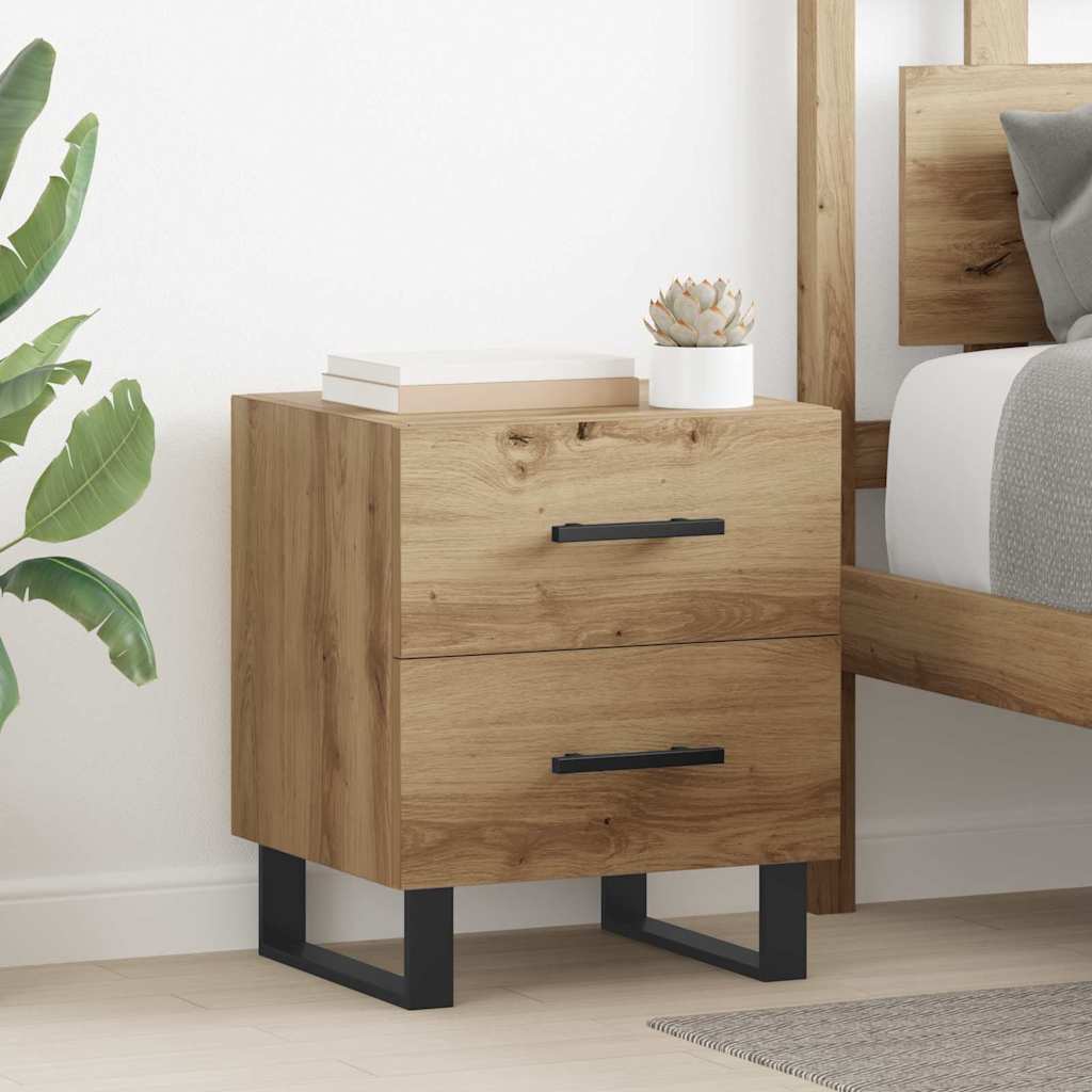 Nachtkastje Artisan Eiken 40 x 35 x 47,5 cm Bewerkt hout is nu te koop bij PeponiXL, paradijselijk wonen!