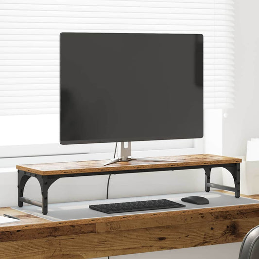 Monitor Stand Oud Hout 85 x 23 x 15,5 cm Bewerkt hout is nu te koop bij PeponiXL, paradijselijk wonen!