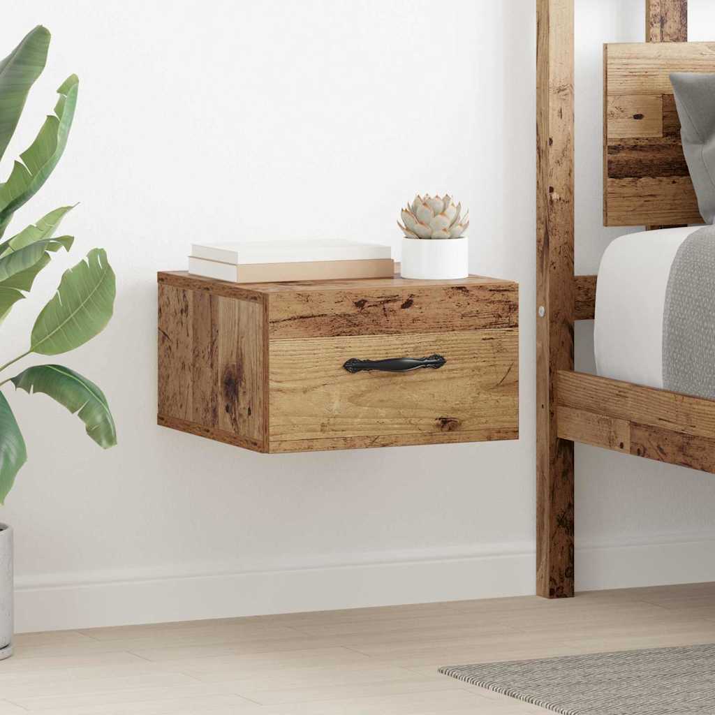 Nachtkastje 2 pcs Oud hout 35 x 35 x 20 cm Bewerkt hout is nu te koop bij PeponiXL, paradijselijk wonen!