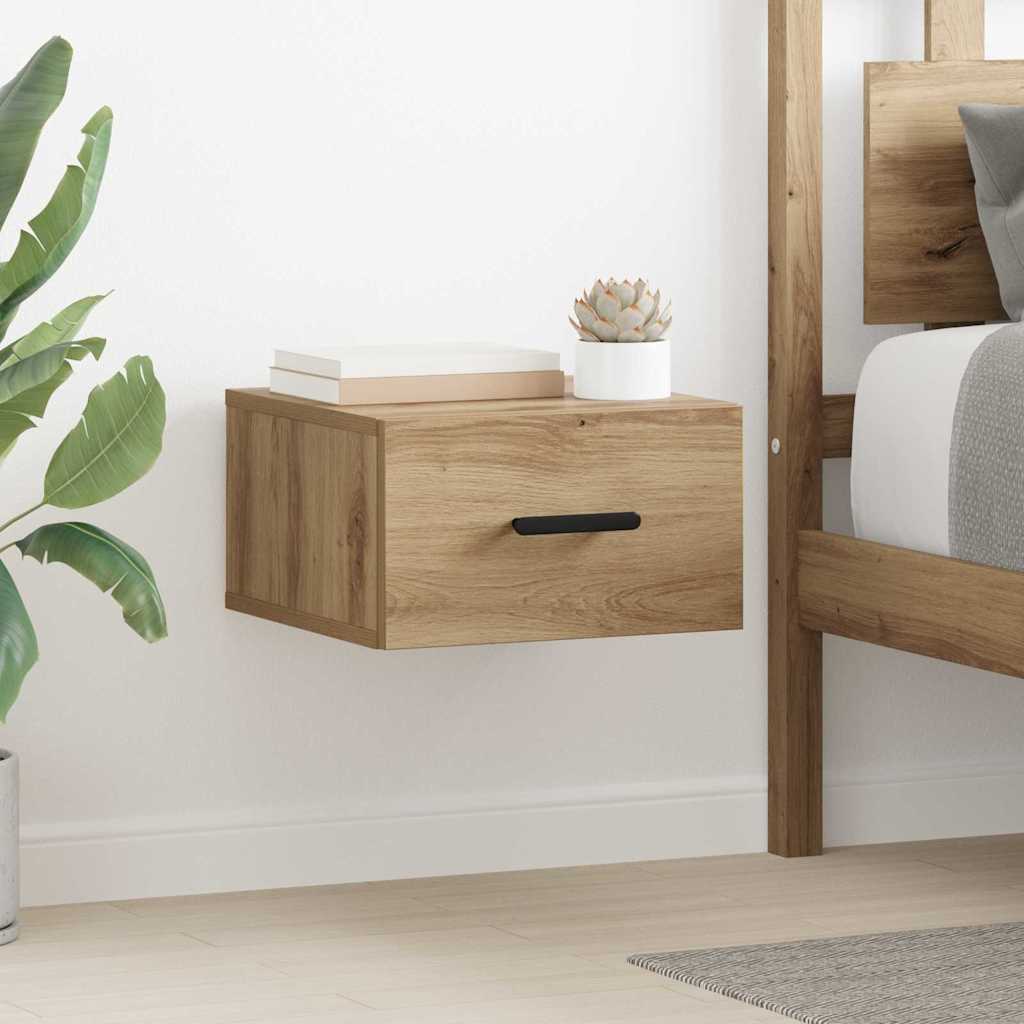Nachtkastje 2 pcs Artisan Eiken 35 x 35 x 20 cm Bewerkt hout is nu te koop bij PeponiXL, paradijselijk wonen!