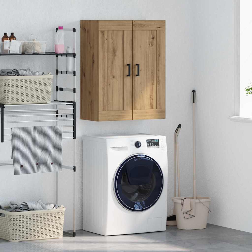 Wandkast Artisan Eiken 69,5 x 34 x 90 cm Bewerkt hout is nu te koop bij PeponiXL, paradijselijk wonen!