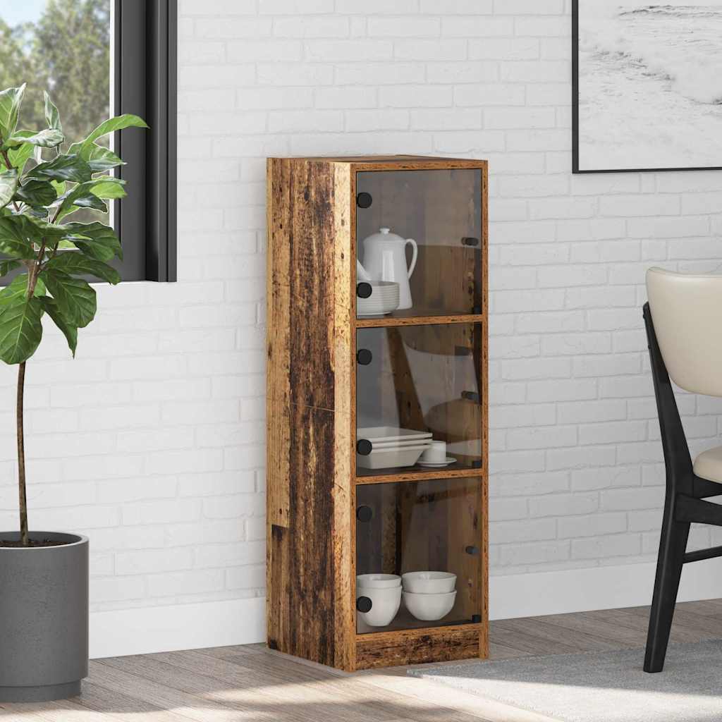 Highboard Oud Hout 35 x 37 x 109 cm Bewerkt hout is nu te koop bij PeponiXL, paradijselijk wonen!