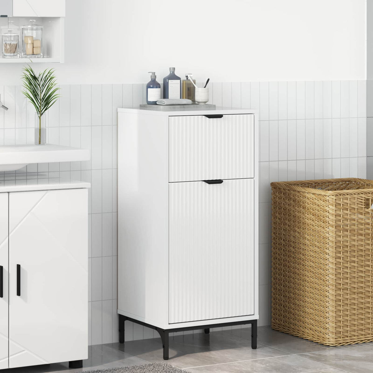 Badkamer Kast Hoogglans wit 39,5 x 36 x 88 cm is nu te koop bij PeponiXL, paradijselijk wonen!