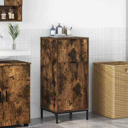Badkamer Kast met lade Gerookt eiken 39,5 x 36 x 88 cm is nu te koop bij PeponiXL, paradijselijk wonen!