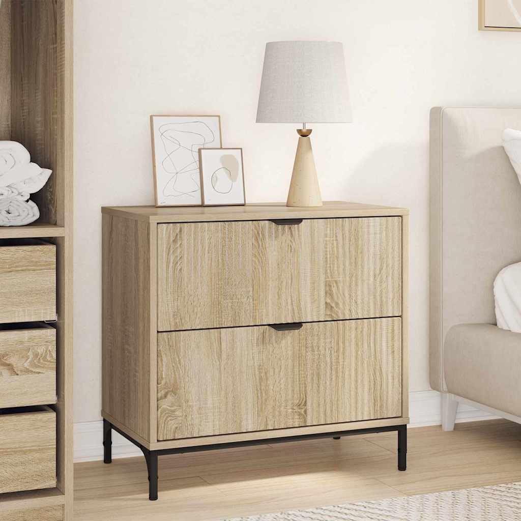 Nachtkastje Sonoma eiken 63.5 x 36 x 61 cm Bewerkt hout is nu te koop bij PeponiXL, paradijselijk wonen!