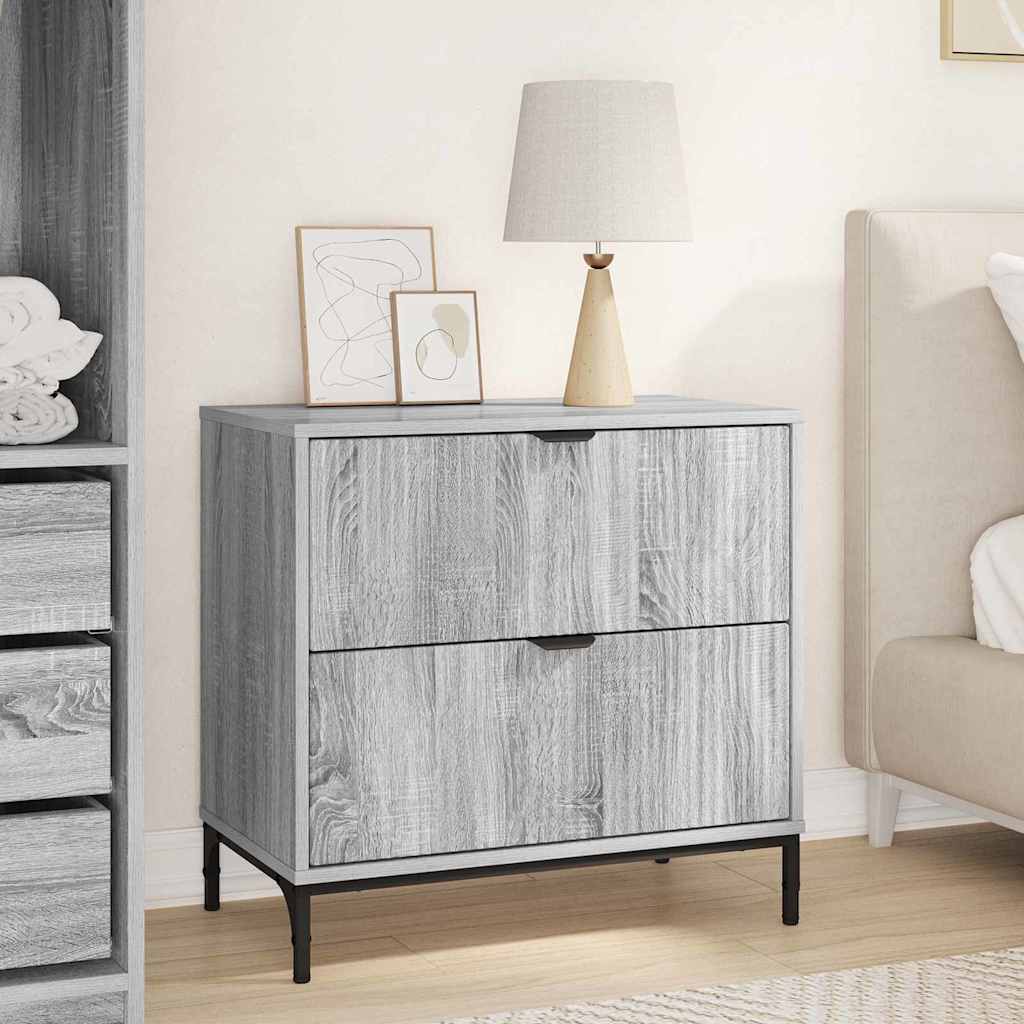 Nachtkastje Grijs sonoma 63.5 x 36 x 61 cm Bewerkt hout is nu te koop bij PeponiXL, paradijselijk wonen!