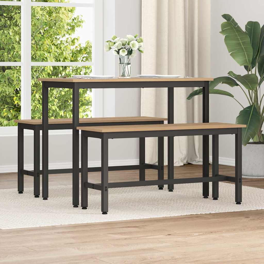 Eetbank 2 pcs Artisan Eiken 100 x 32,5 x 48,5 cm is nu te koop bij PeponiXL, paradijselijk wonen!