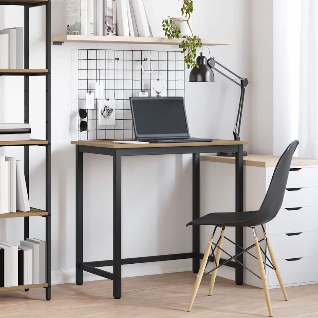 Tafel Artisan Eiken 100 x 50 x 76,5 cm Engineered hout en staal is nu te koop bij PeponiXL, paradijselijk wonen!