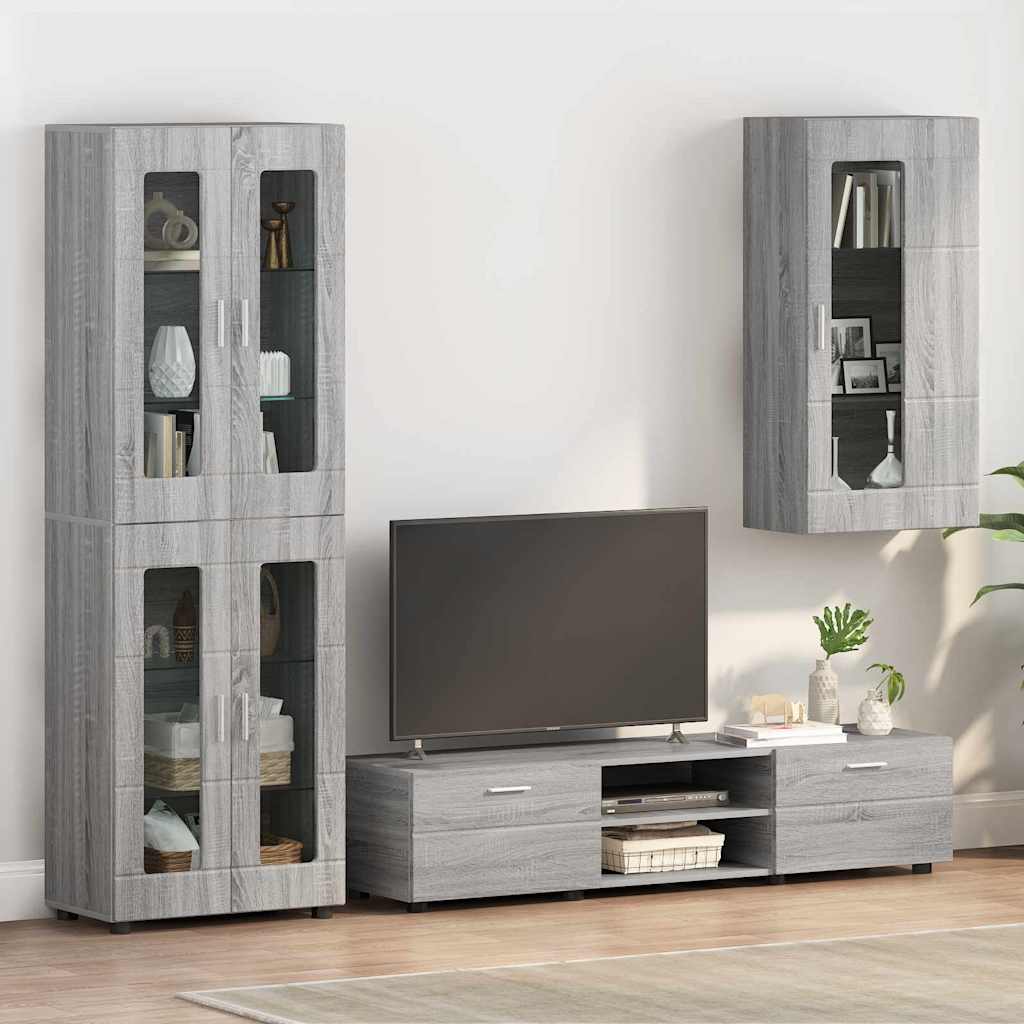 Houten Kast Grijs Sonoma 50 x 29 x 100 cm Bewerkt hout is nu te koop bij PeponiXL, paradijselijk wonen!