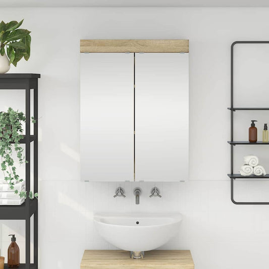 Badkamer spiegelkast TULUM Sonoma Eiken 60 x 16,5 x 78 cm is nu te koop bij PeponiXL, paradijselijk wonen!