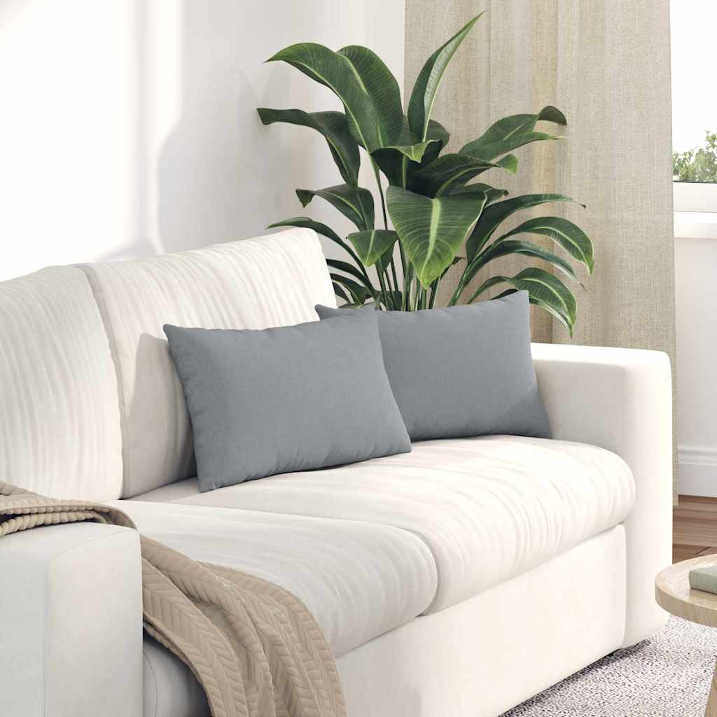 Sofa Kussens 2 pcs Lichtgrijs 50 x 30 cm Stof is nu te koop bij PeponiXL, paradijselijk wonen!