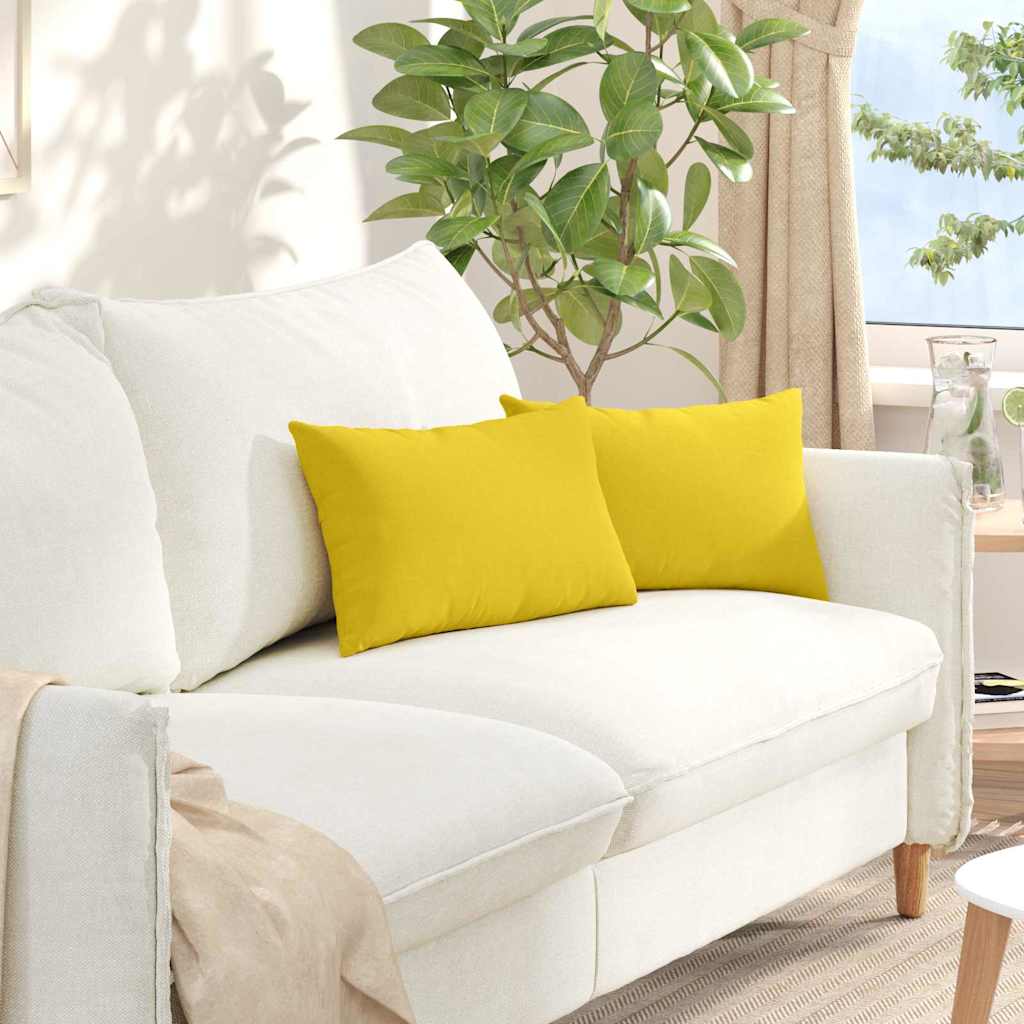 Sofa Kussens 2 pcs Lichtgeel 50 x 30 cm Stof is nu te koop bij PeponiXL, paradijselijk wonen!
