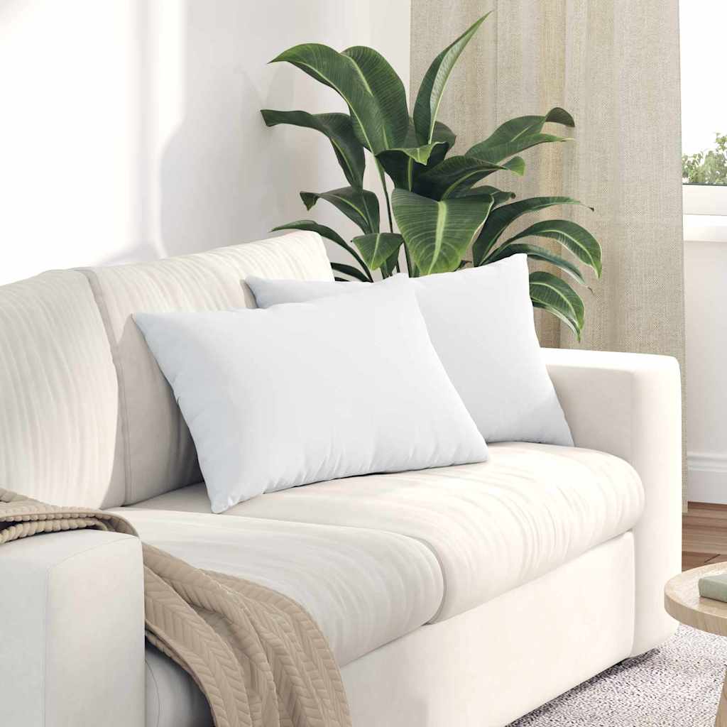 Sofa Kussens 2 pcs Wit 60 x 40 cm Stof is nu te koop bij PeponiXL, paradijselijk wonen!
