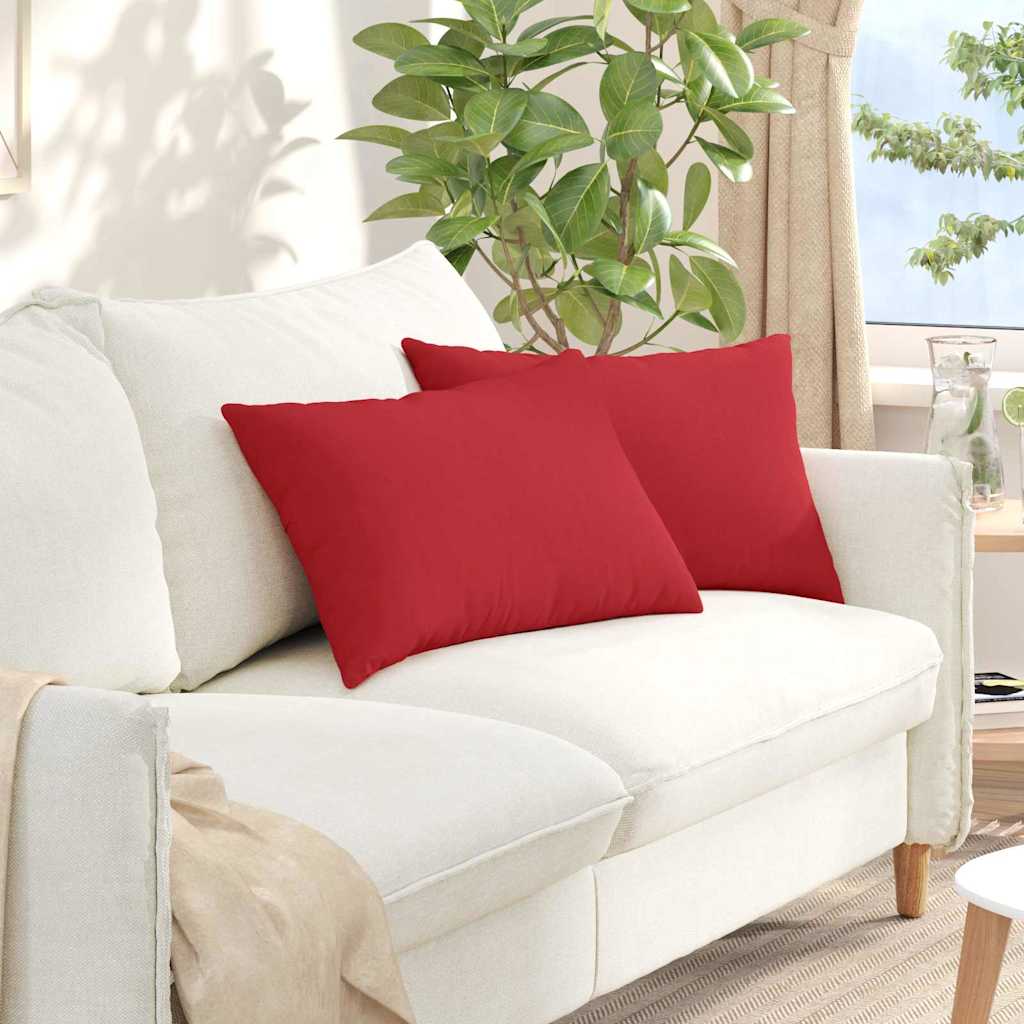 Sofa Kussens 2 pcs Rood 60 x 40 cm Stof is nu te koop bij PeponiXL, paradijselijk wonen!