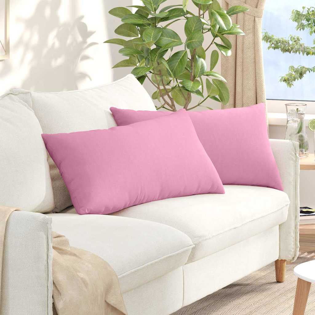 Sofa Kussens 2 pcs Roze 80 x 40 cm Stof is nu te koop bij PeponiXL, paradijselijk wonen!
