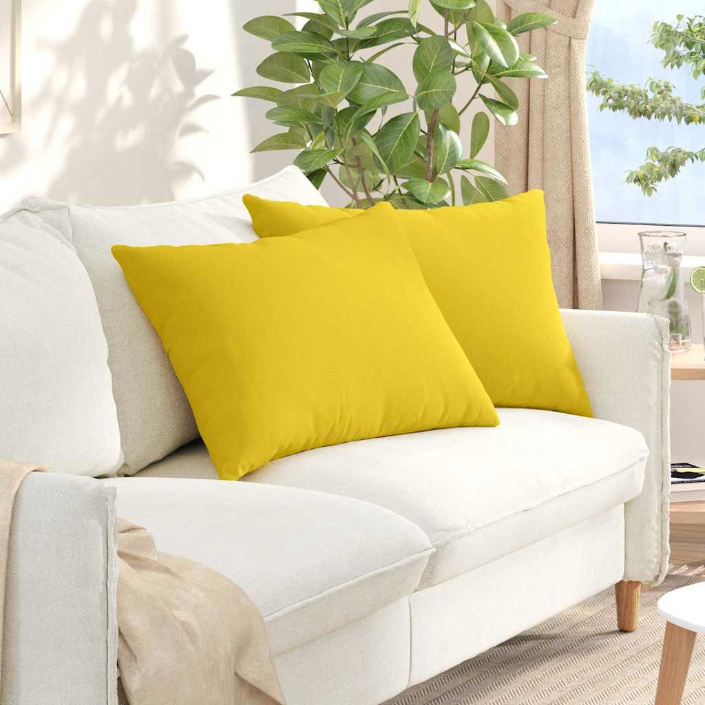Sofa Kussens 2 pcs Lichtgeel 70 x 50 cm Stof is nu te koop bij PeponiXL, paradijselijk wonen!