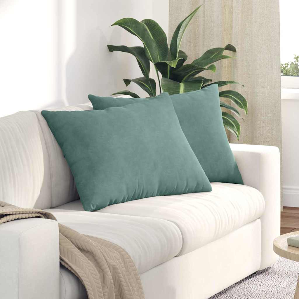 Sofa Kussens 2 stuks Zeegroen 70 x 50 cm Cordstof is nu te koop bij PeponiXL, paradijselijk wonen!
