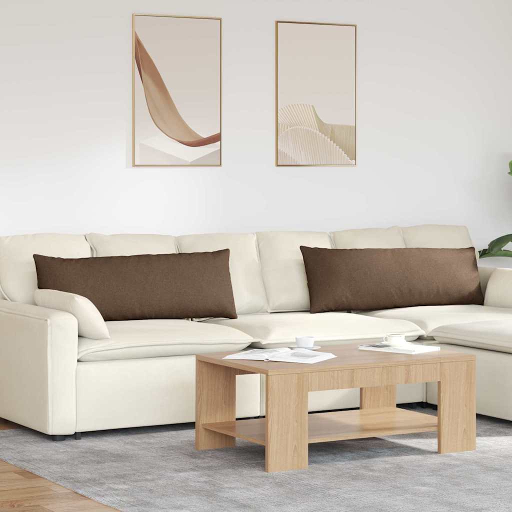 Sofa Kussens 2 pcs Bruin 120 x 40 cm Stof is nu te koop bij PeponiXL, paradijselijk wonen!