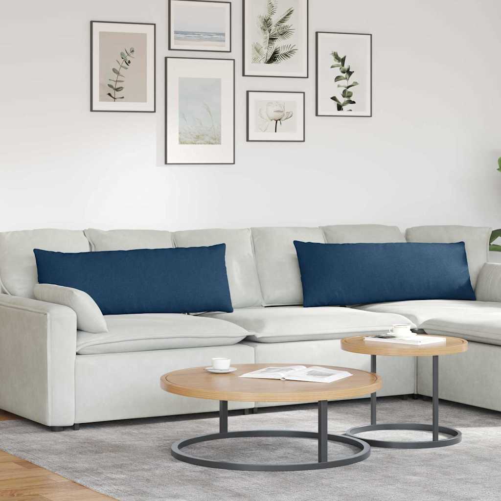Sofa Kussens 2 pcs Blauw 120 x 40 cm Stof is nu te koop bij PeponiXL, paradijselijk wonen!