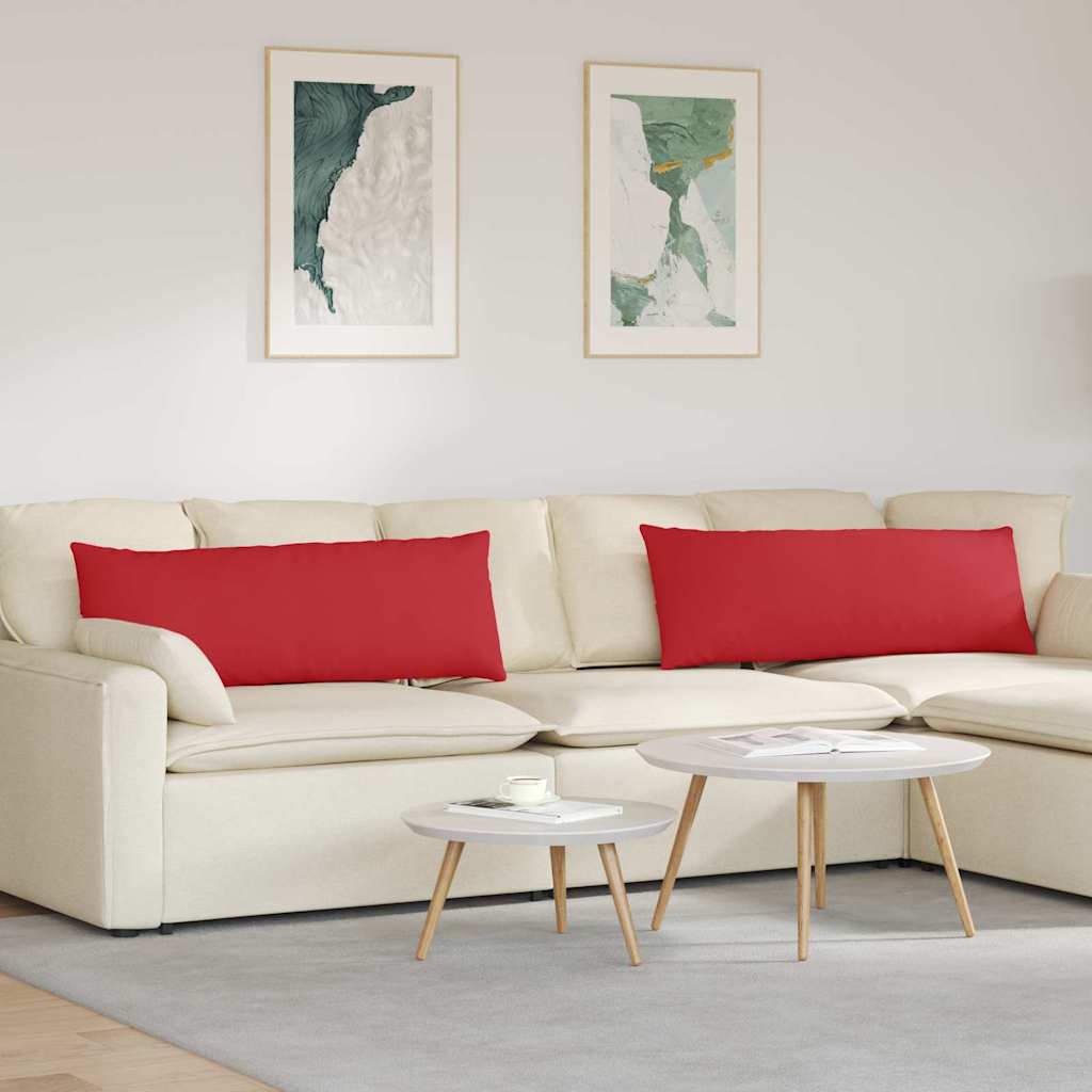 Sofa Kussens 2 pcs Rood 120 x 40 cm Stof is nu te koop bij PeponiXL, paradijselijk wonen!