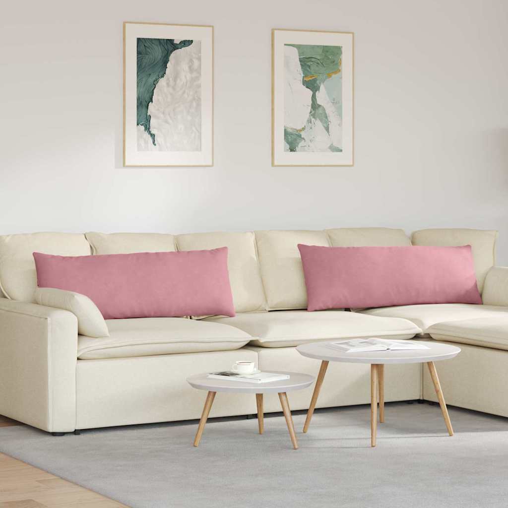 Sofa Kussens 2 stuks Roze 120 x 40 cm Cordstof is nu te koop bij PeponiXL, paradijselijk wonen!