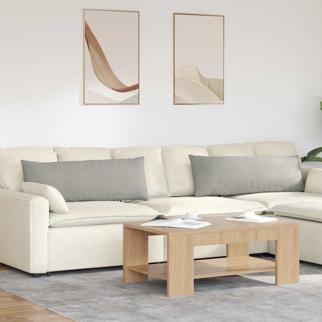 Sofa Kussens 2 stuks Lichtgrijs 120 x 40 cm Stof is nu te koop bij PeponiXL, paradijselijk wonen!
