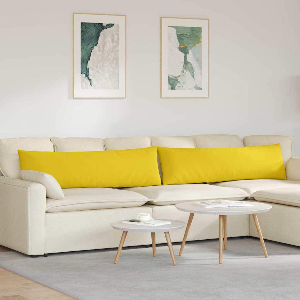 Sofa Kussens 2 pcs Lichtgeel 145 x 40 cm Stof is nu te koop bij PeponiXL, paradijselijk wonen!