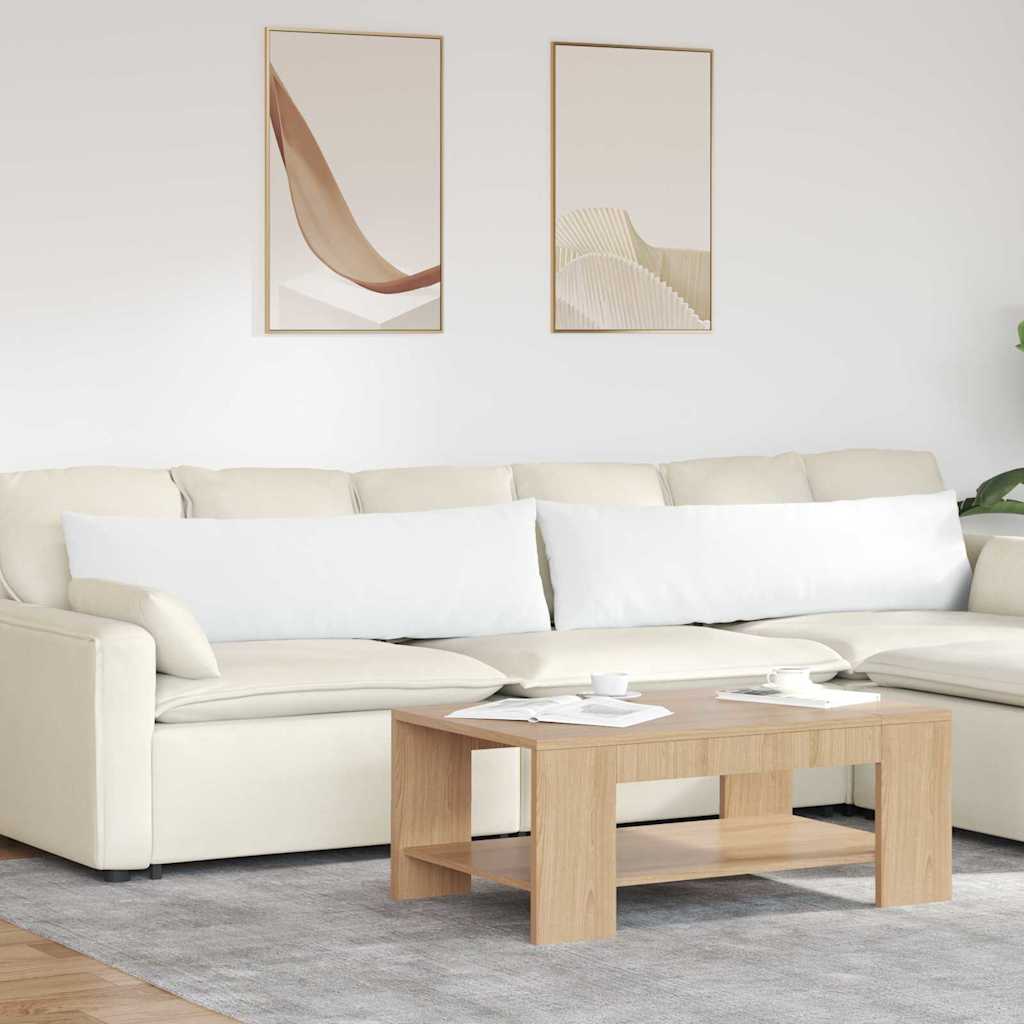 Sofa Kussens 2 pcs Wit 145 x 40 cm Stof is nu te koop bij PeponiXL, paradijselijk wonen!