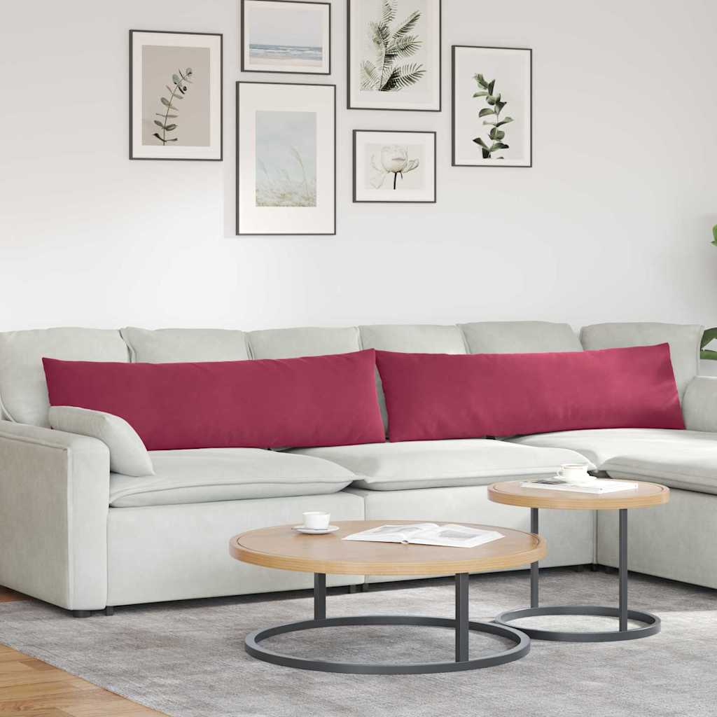 Sofa Kussens 2 stuks Wijnrood 145 x 40 cm Cordstof is nu te koop bij PeponiXL, paradijselijk wonen!