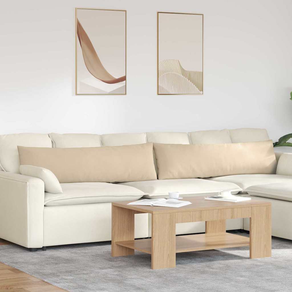 Sofa Kussens 2 stuks Crème 145 x 40 cm Stof is nu te koop bij PeponiXL, paradijselijk wonen!