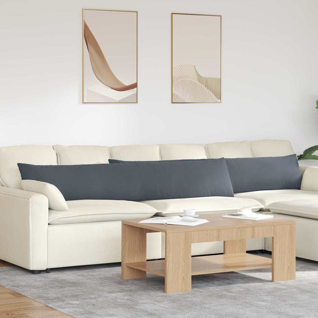 Sofa Kussens 2 stuks Donkergrijs 200 x 40 cm Cordstof is nu te koop bij PeponiXL, paradijselijk wonen!