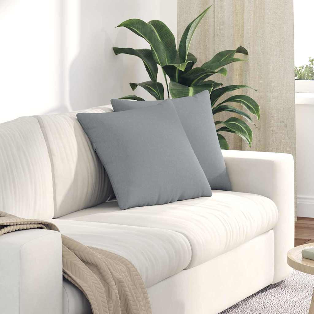 Sofa Kussens 2 pcs Lichtgrijs 45 x 45 cm Stof is nu te koop bij PeponiXL, paradijselijk wonen!
