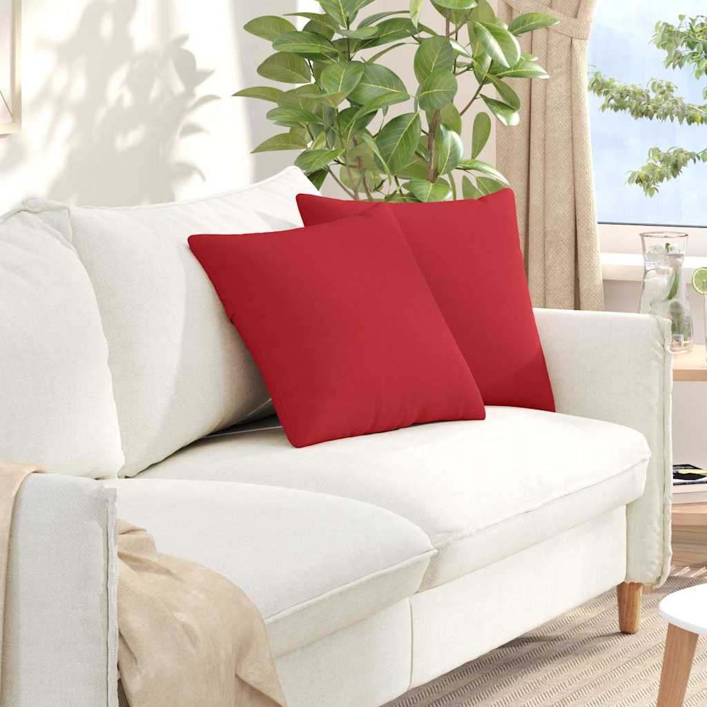 Sofa Kussens 2 pcs Rood 45 x 45 cm Stof is nu te koop bij PeponiXL, paradijselijk wonen!