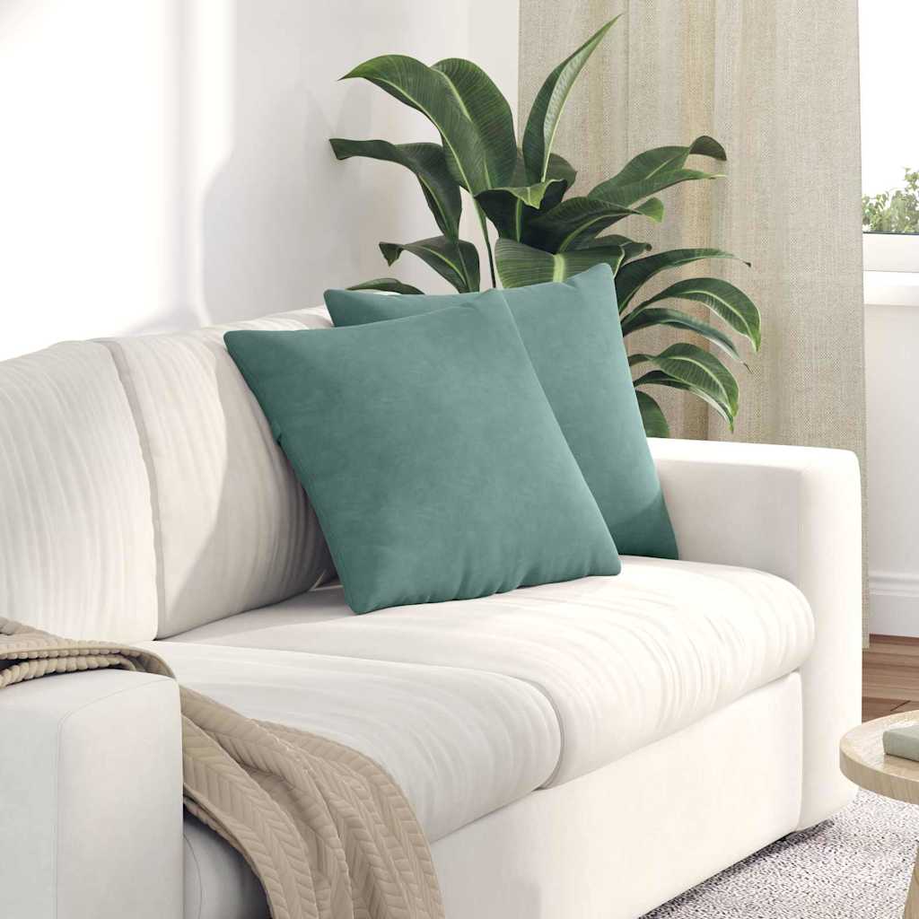 Sofa Kussens 2 stuks Zeegroen 45 x 45 cm Cordstof is nu te koop bij PeponiXL, paradijselijk wonen!