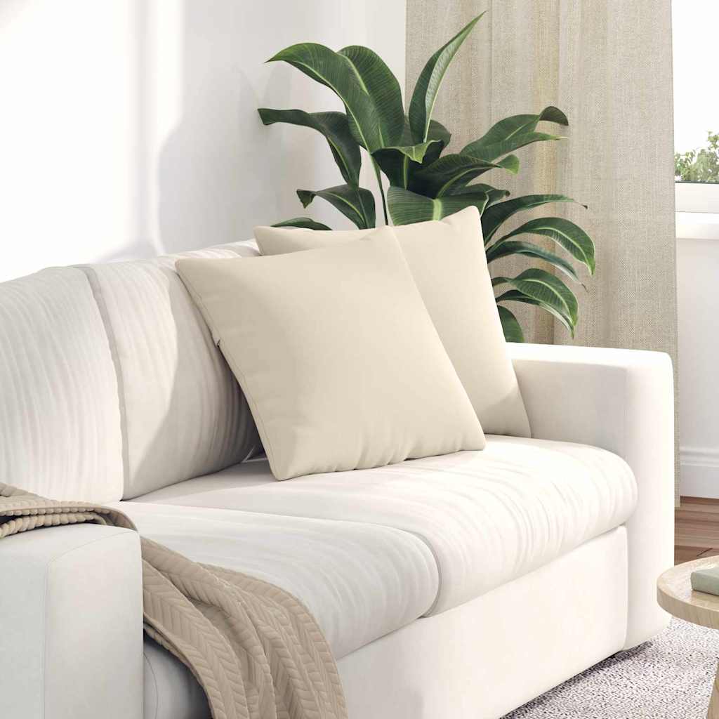 Sofa Kussens 2 stuks Beige 45 x 45 cm Stof is nu te koop bij PeponiXL, paradijselijk wonen!