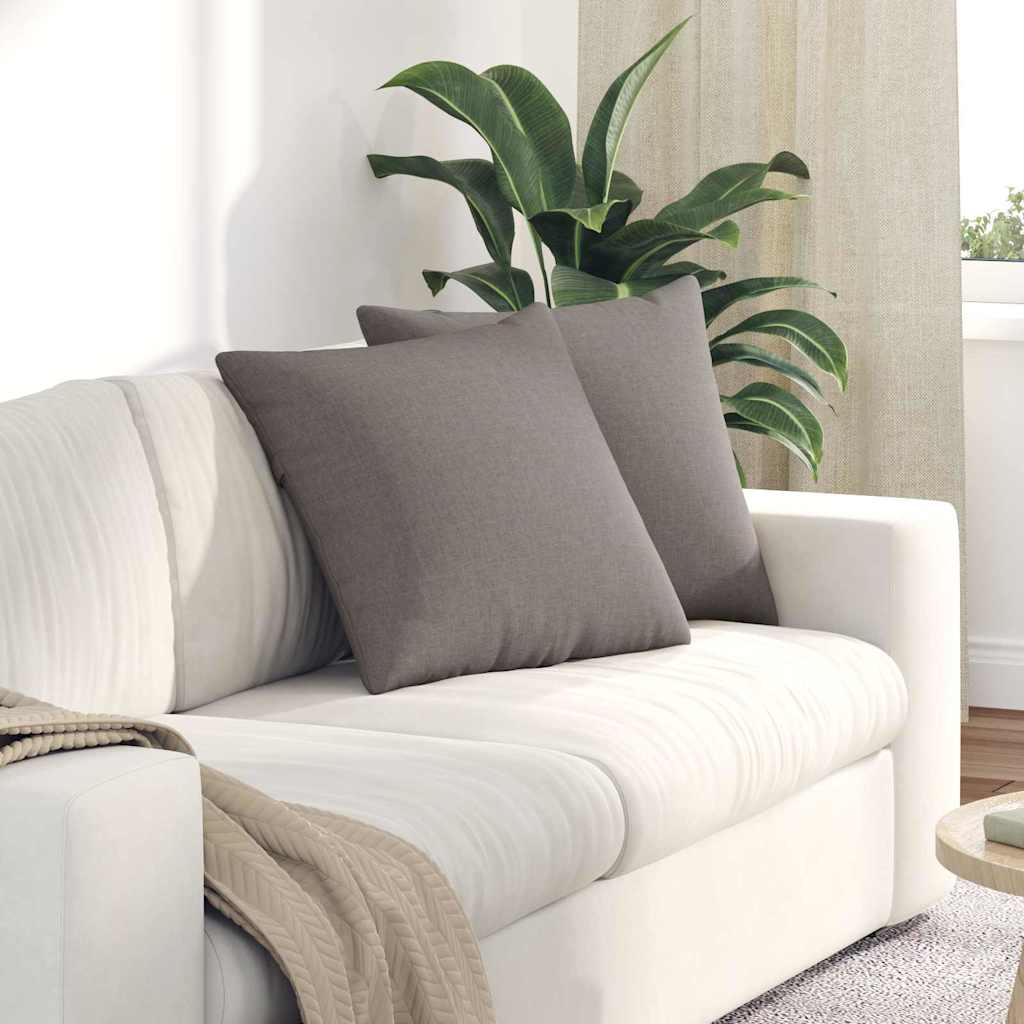 Sofa Kussens 2 pcs Taupe 50 x 50 cm Stof is nu te koop bij PeponiXL, paradijselijk wonen!