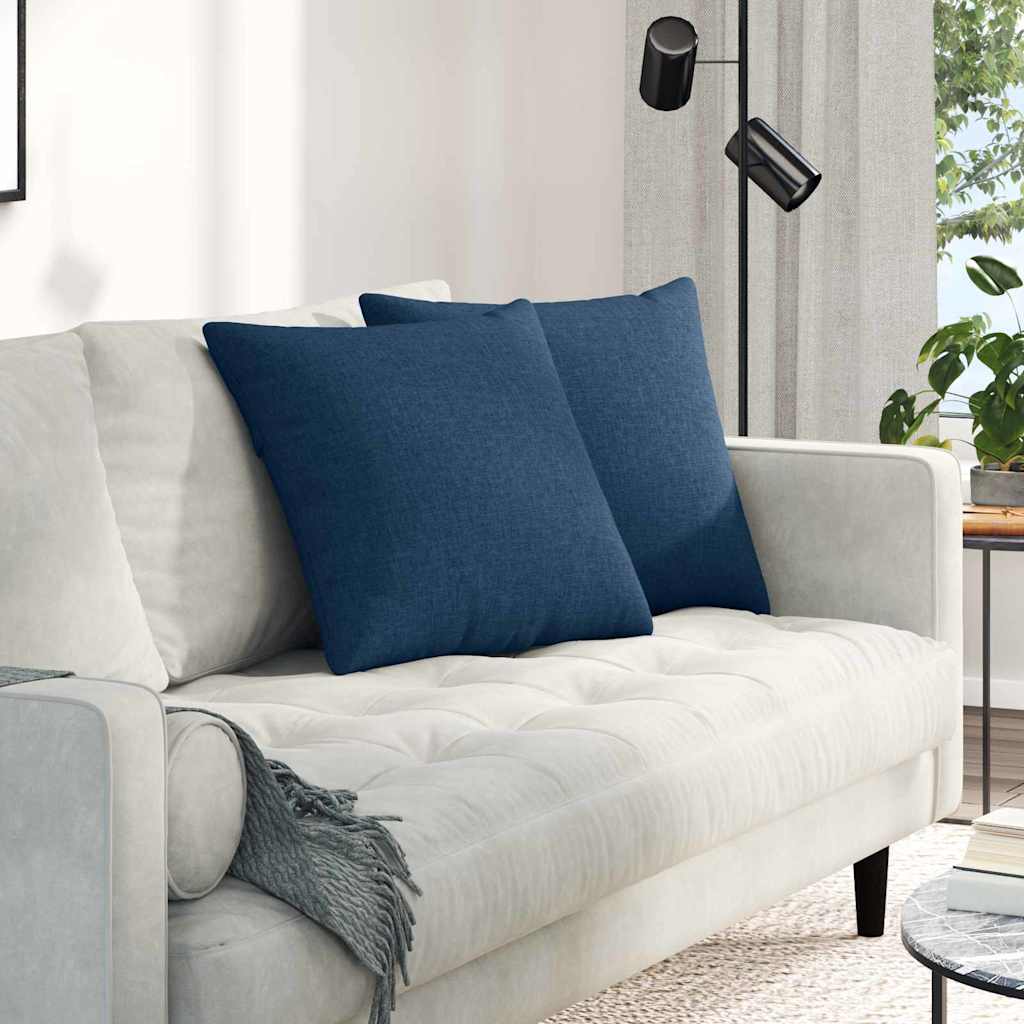 Sofa Kussens 2 pcs Blauw 50 x 50 cm Stof is nu te koop bij PeponiXL, paradijselijk wonen!